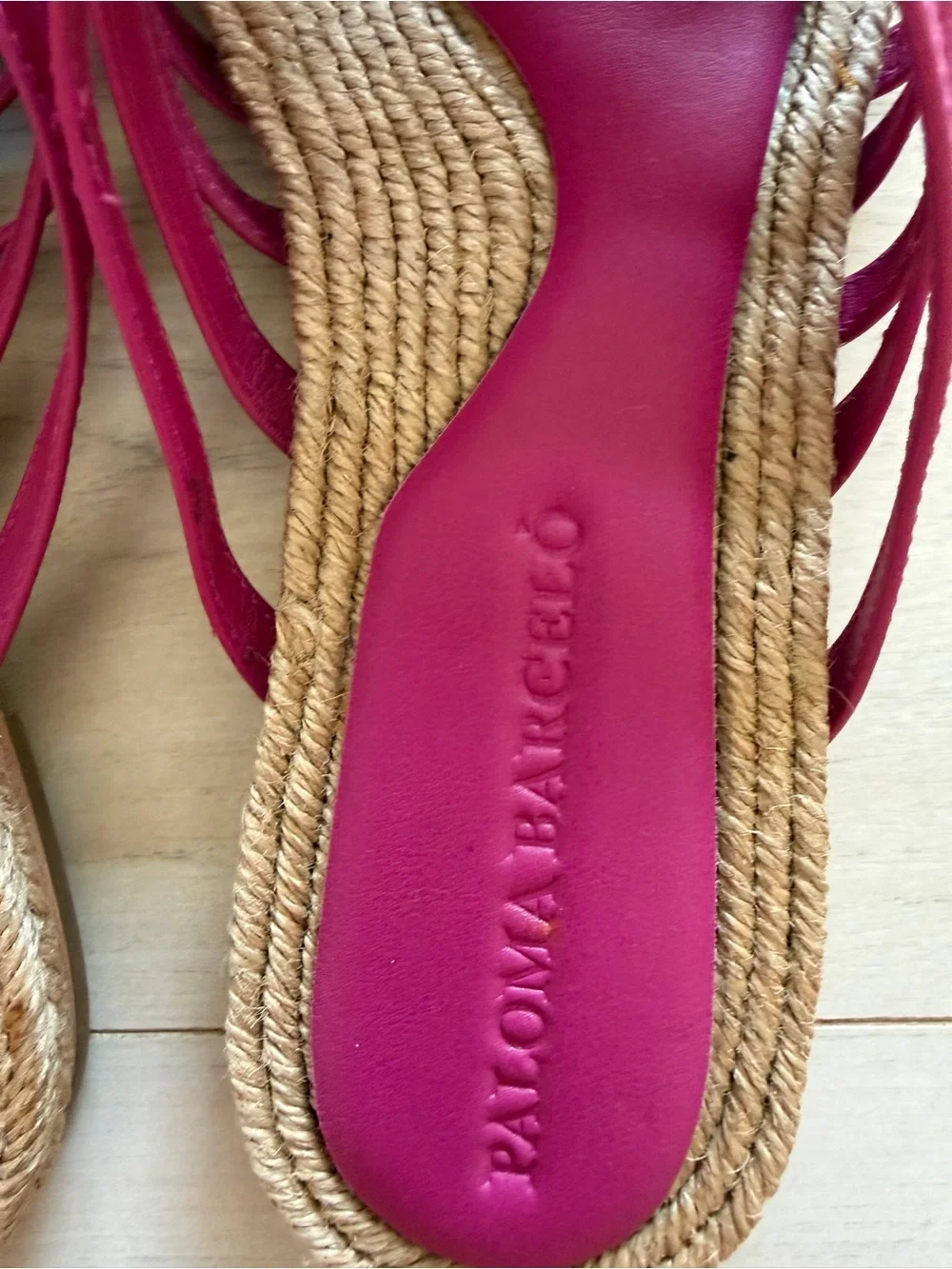 Paloma Barcelo Pink Knotted Strap Slide Sandals 37